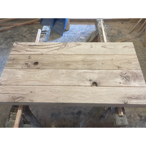 Tischplatte, Waschtisch, Küchentresen, Landhaus-Stil, Eiche, gebürstet, unbehandelt, 100x40x8cm